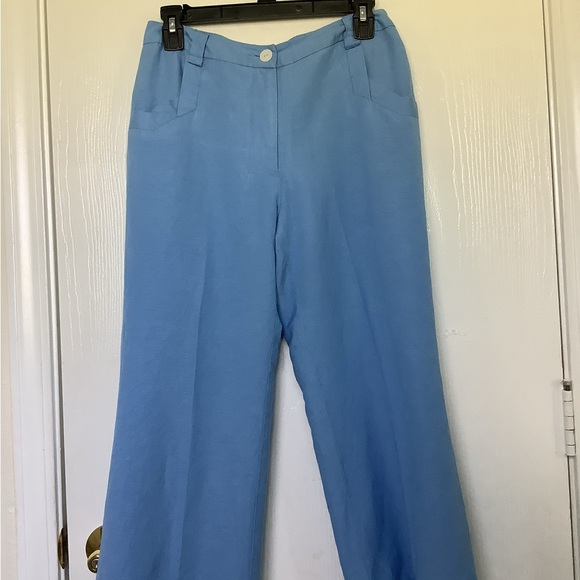 David N Pants Linen Blend Wide Leg Crop Lined 28” Waist - Picture 1 of 5